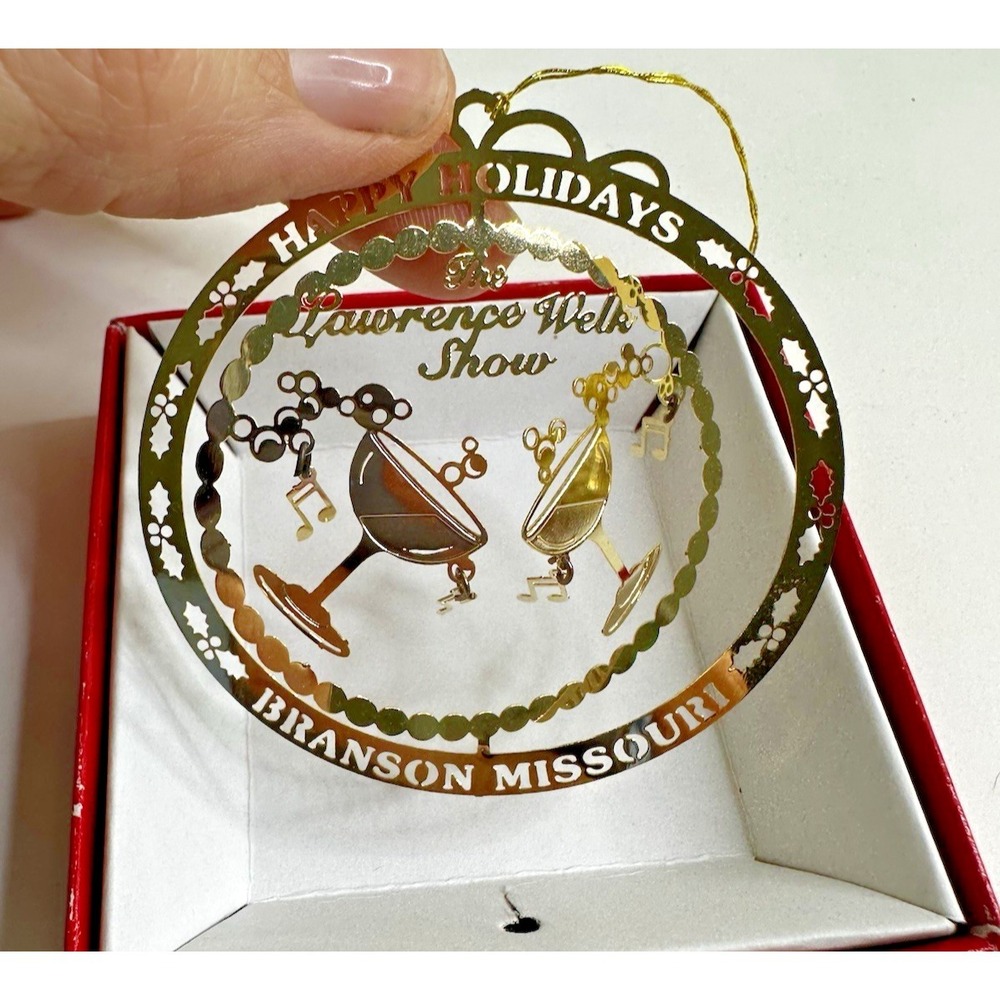 Lawrence Welk Show Christmas Ornament 24k Gold Plated Dangle Musical Missouri